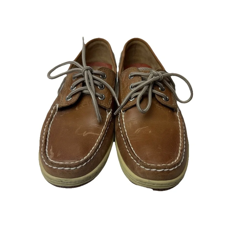 Sperry Men's Billfish 3-Eye Boat Casual Shoes, Dark Tan, Size 8W US
